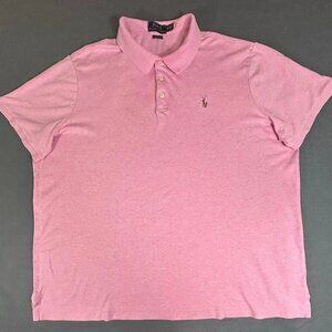 Polo Ralph Lauren Men's Classic Fit Pink Polo Shirt Size 2XL